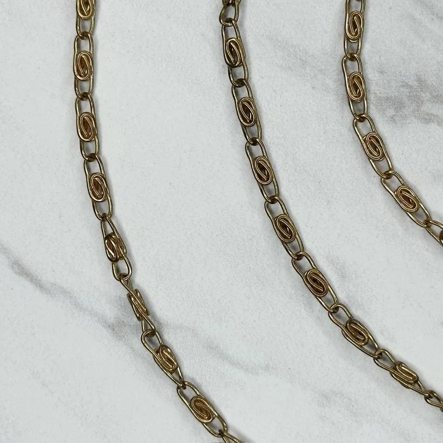 Skinny Gold Tone Swirl Chain Link Purse Handbag Replacement Strap ✨ - Image 3