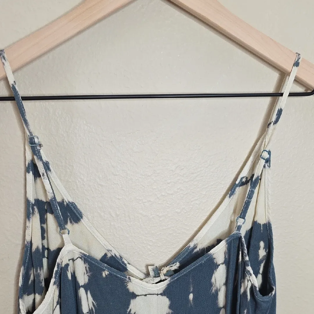 Mystree Romper 100% Cotton Tie-Dye Tank Wide Leg Capri  Jumpsuit Small New - Image 4