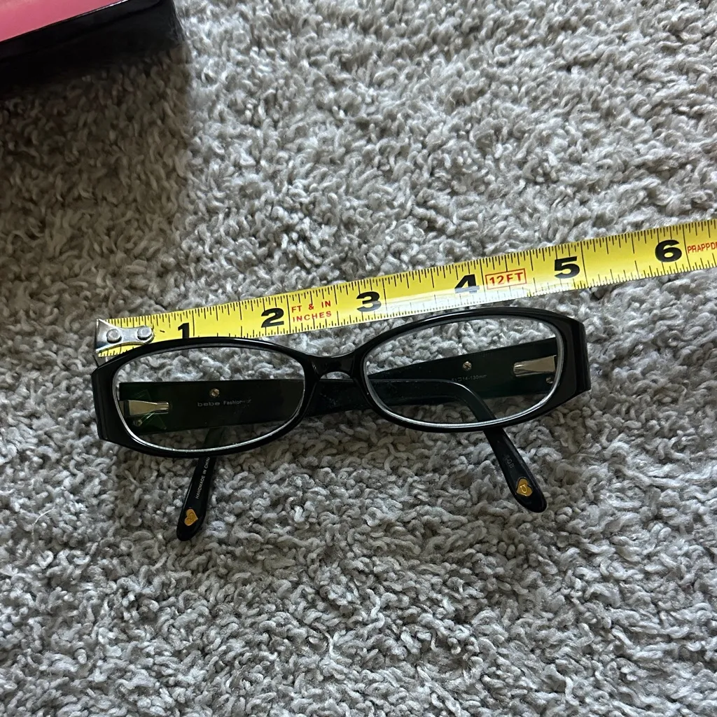 Bebe Glossy Black Eyeglasses with Case - Image 9