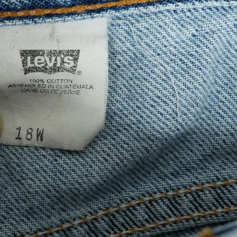 Vintage Levis 977 Jean Shorts Womens 18W 8" Inseam Jorts Y2K Baggy Grunge Mom - Image 10