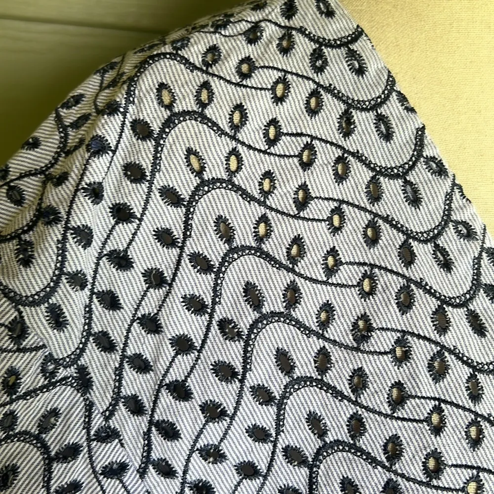 Derek Lam 10 Crosby “Noe” Eyelet Cotton Blouse - Image 3