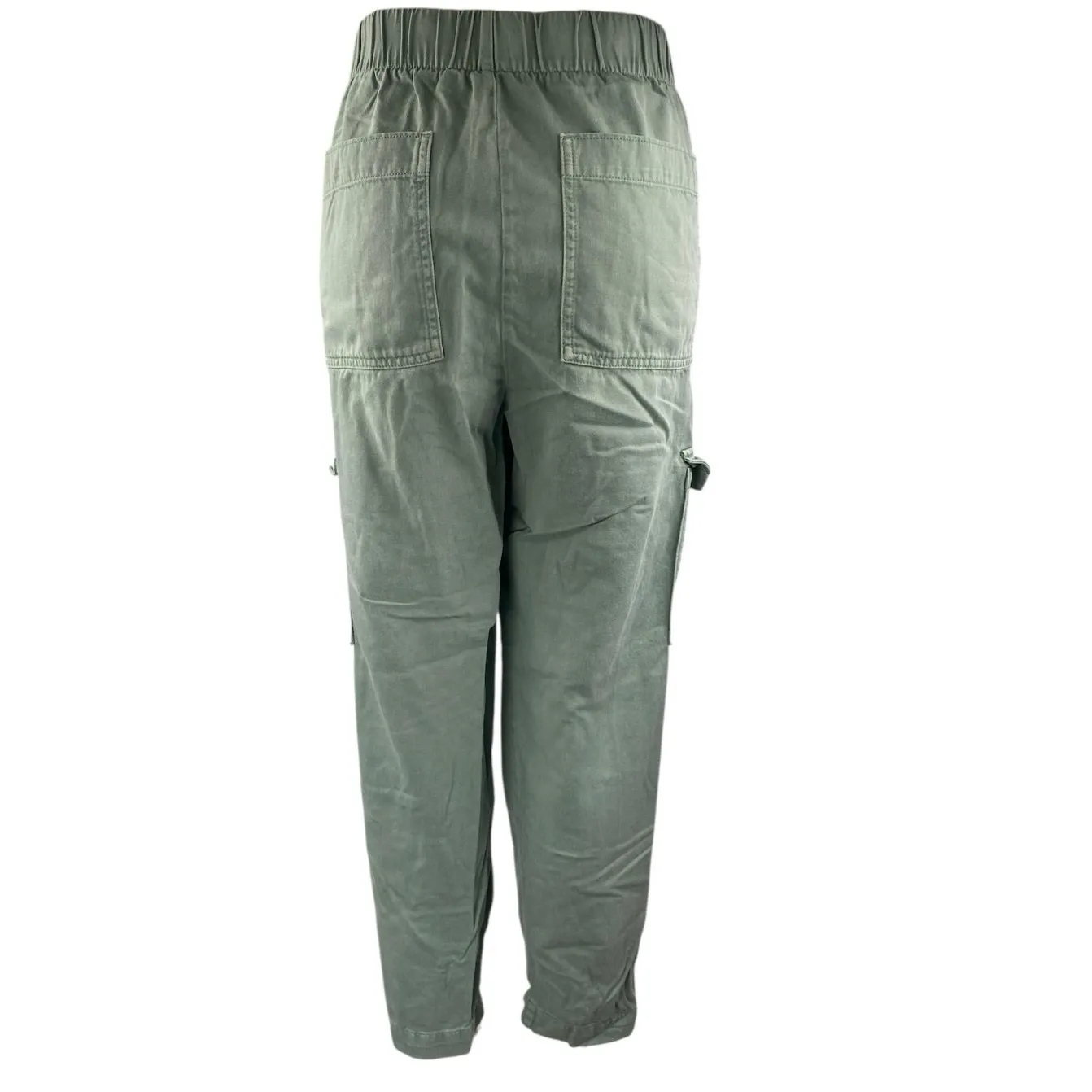Gap Women's Green High Waisted Straight Leg Trousers Casual Cargo Pants Size L - Image 3