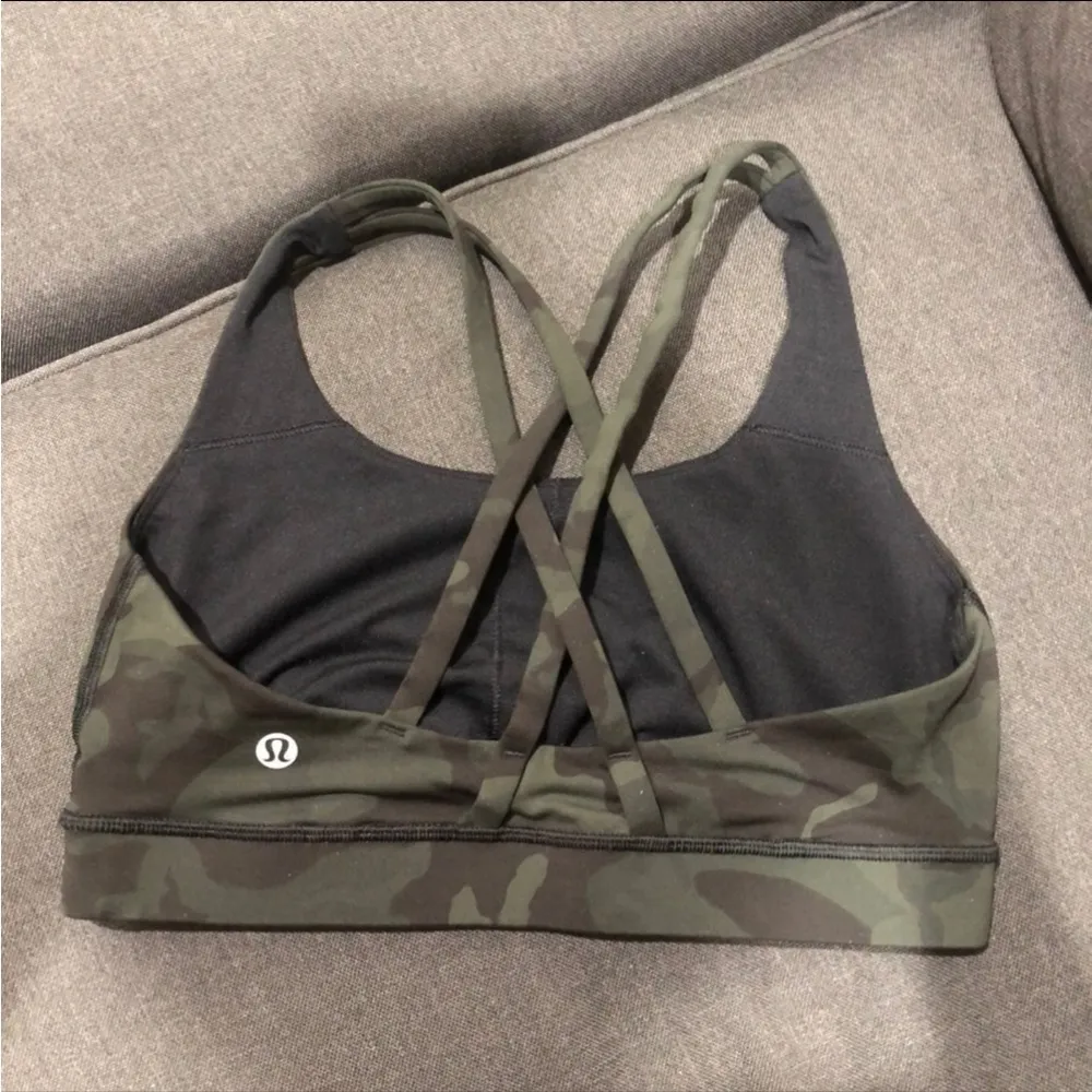 Lululemon Camo Bra Top Incognito Camouflage Energy Green 6 Small - Image 5