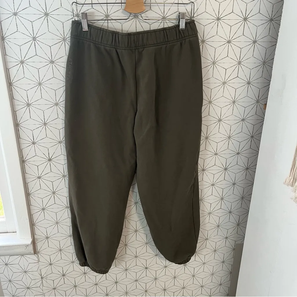 Athleta Oversized Green Jogger Sweatpants - Image 6