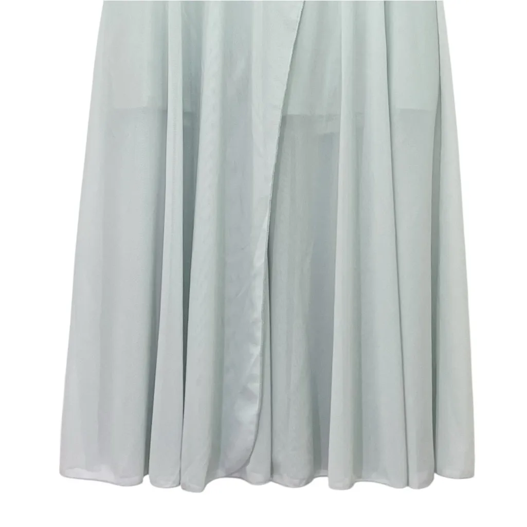 NWT Halara High Waisted Mesh Midi Skirt Built In Shorts Size Medium Sprout Green - Image 10