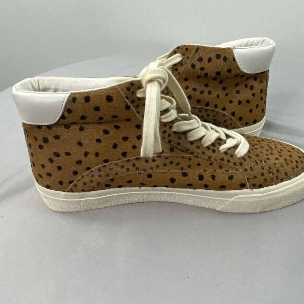 Madewell $110 Hightop Sneakers Spotted Dot Calf Hair Size 6.5 AA182 - Image 9