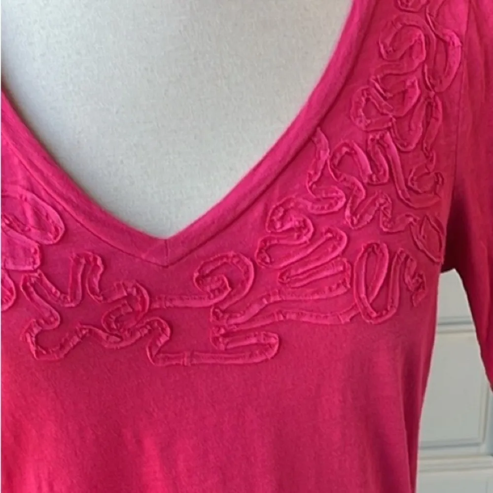 Ann Taylor Loft Petites Womens Small V Neck Cotton Top - Image 7