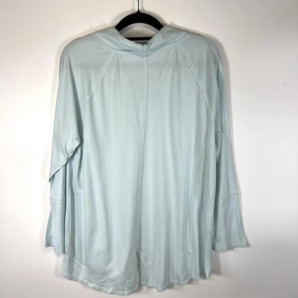 Soft Surroundings Shirt Women’s Size XL Long‎ Sleeve Light Blue Casual - Image 6
