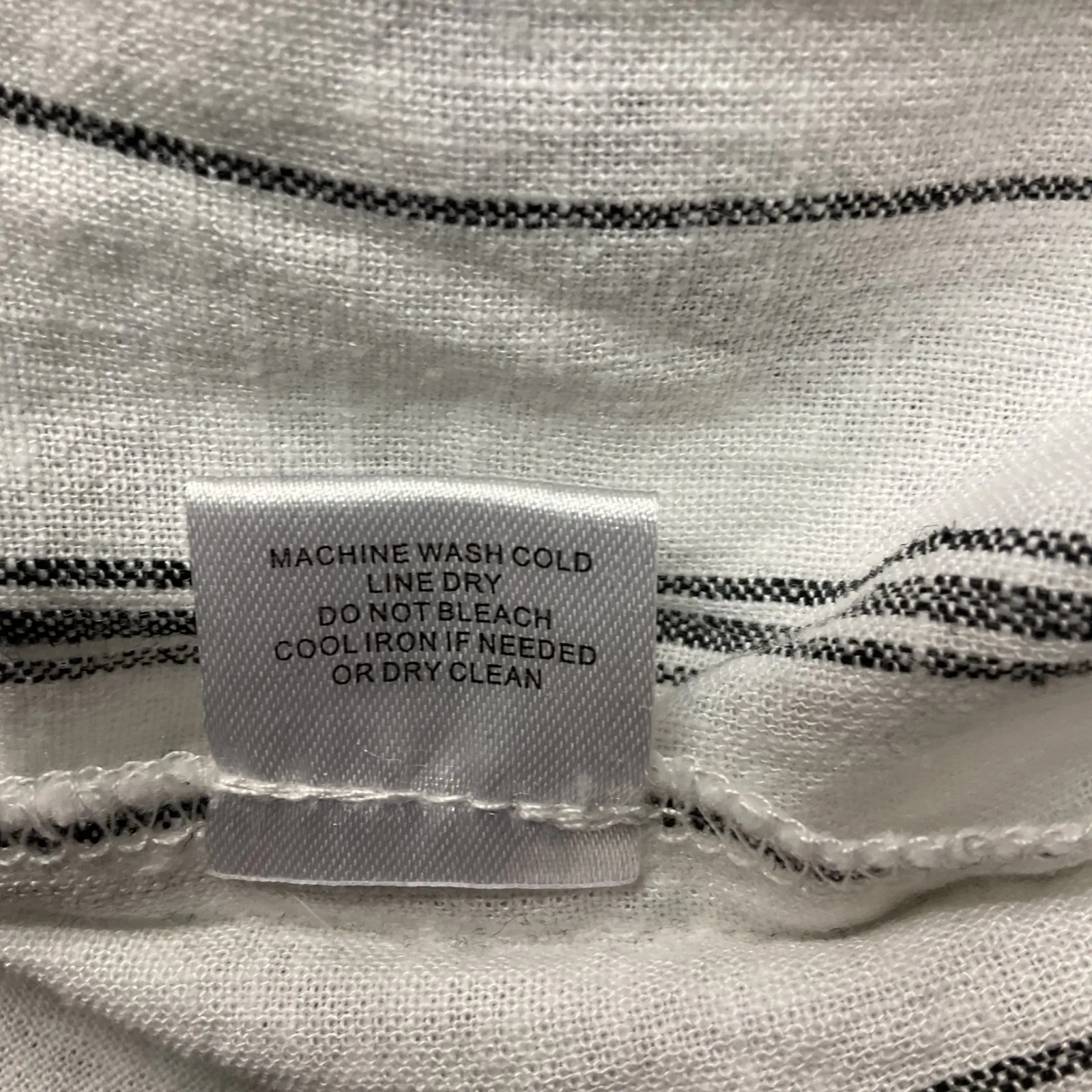 Central Park West Women's High Rise Striped Linen Blend Wide‎ Leg Pants M NWT - Image 8