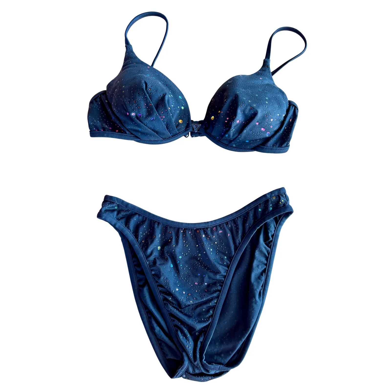 Venus Vintage Swim Wear Black Top C Bottom Moderate M Sarong Lot 4 Pc Bundle - Image 3