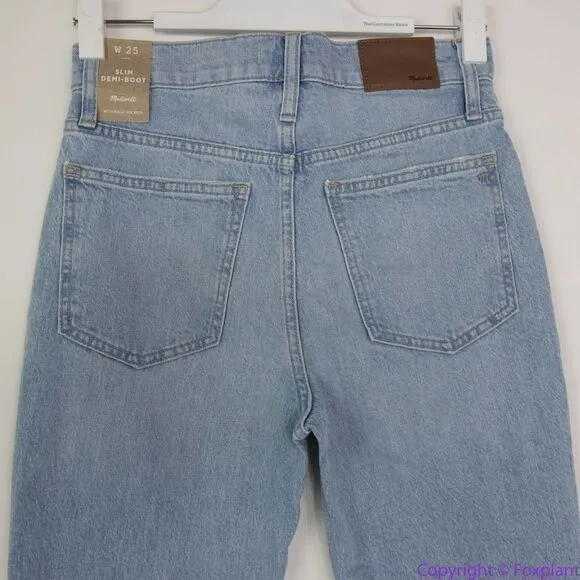 NEW Madewell‎ Slim Demi-Boot Jeans in Bellmeade Wash, 25, AN327 - Image 7