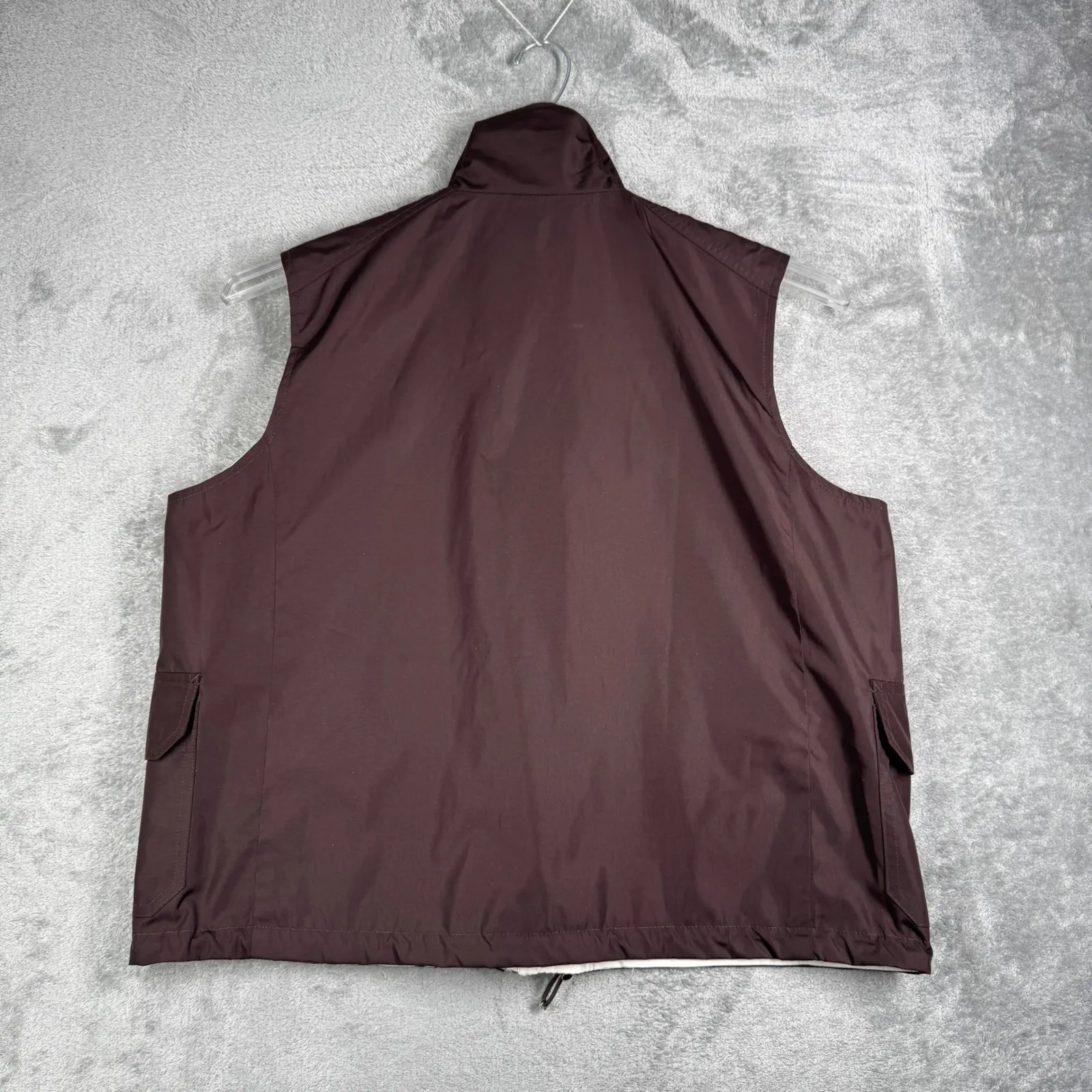 Lauren Ralph Lauren Vest Utility Brown Women L Pockets Reversible Outdoor Casual - Image 2