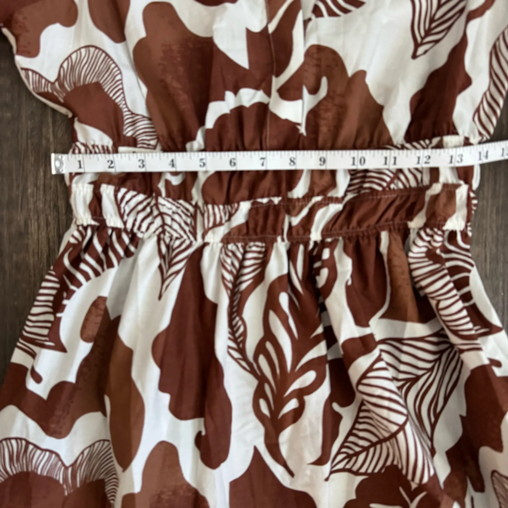 NEW Anthropologie Somerset Maxi Dress in Cedar Brown Floral Leaf Size Small - Image 12