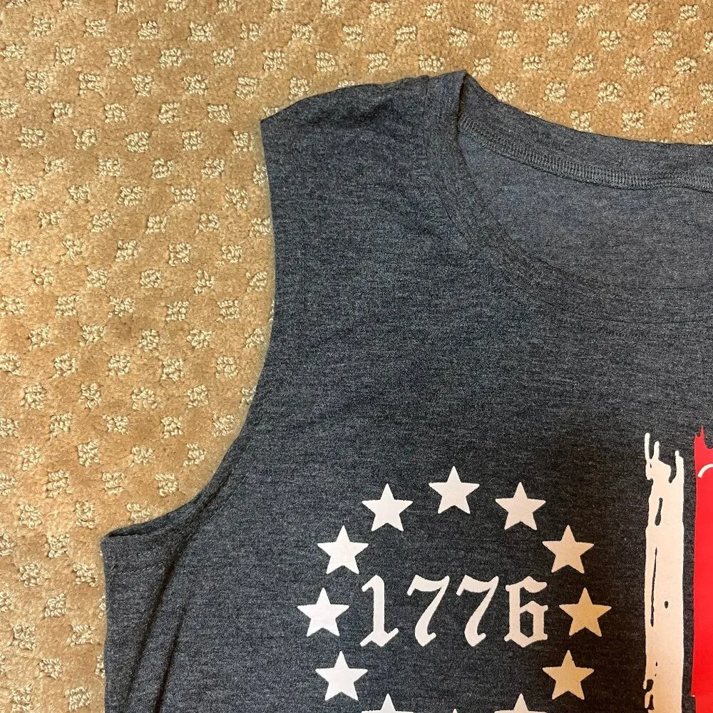 NWOT Women's L 1776 We The People Americana Tank Top Muscle Tee 4th of July Red Size L - Image 3