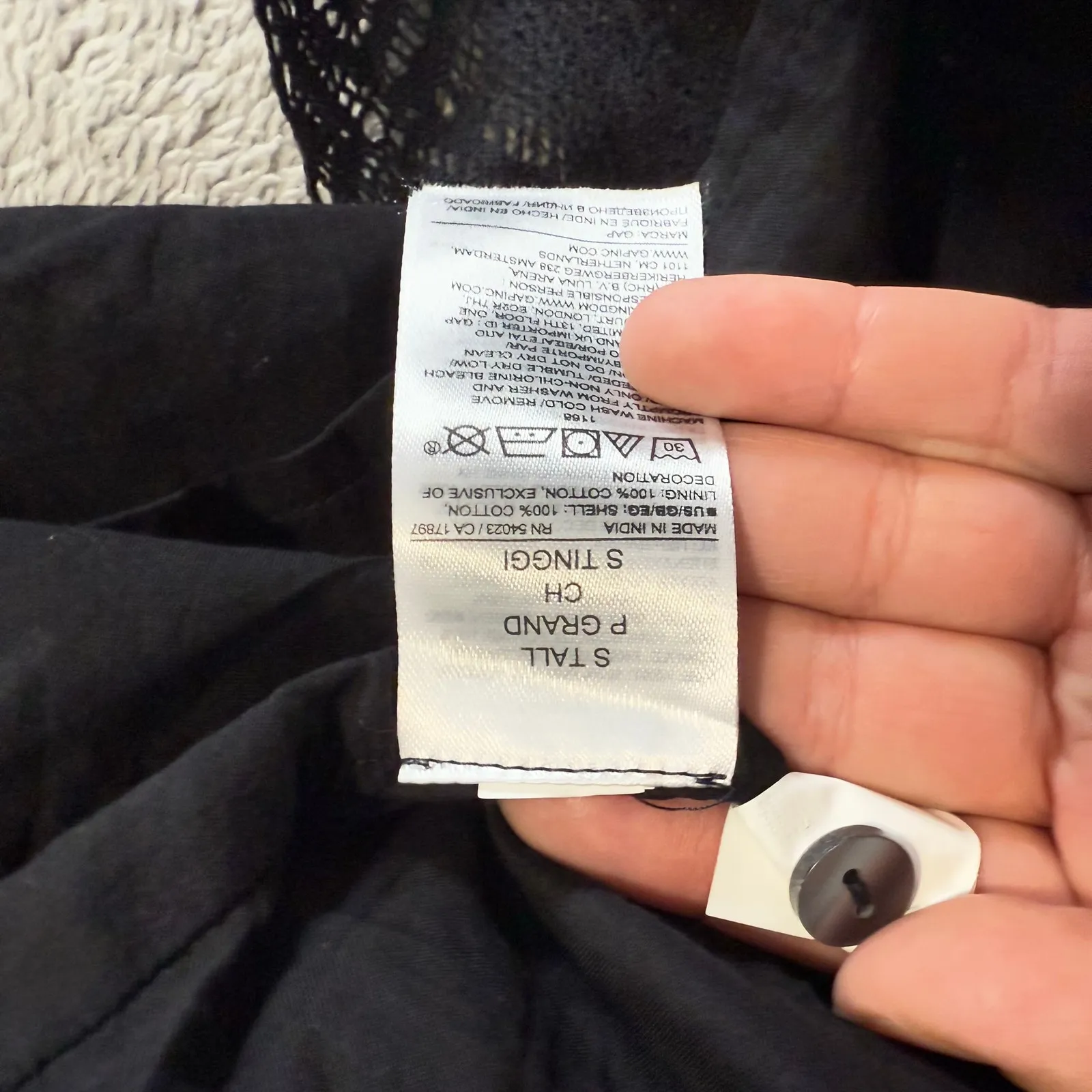 Gap Lace-Trim Drop-Waist Mini Dress, Black, S Tall 832023 - Image 4