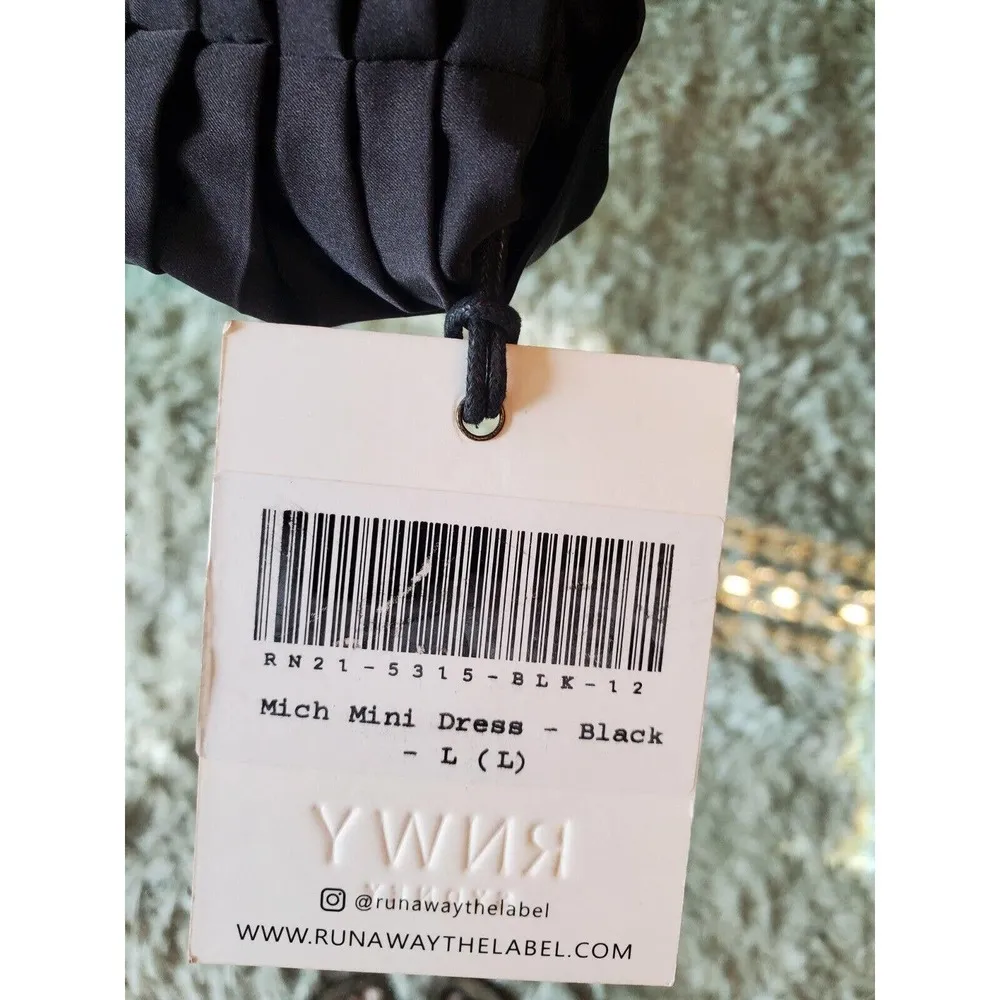 Runaway The Label Women’s Black Off The Shoulder Mich Mini Dress Size Large - Image 8