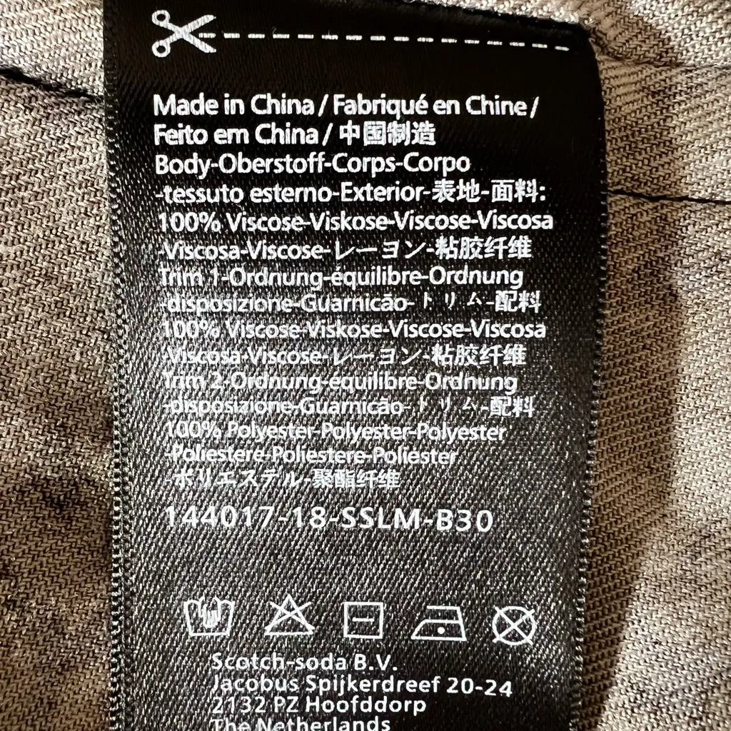 Scotch & Soda Women’s Black & Gold Floral Light Weight Blazer Jacket Size Small - Image 7