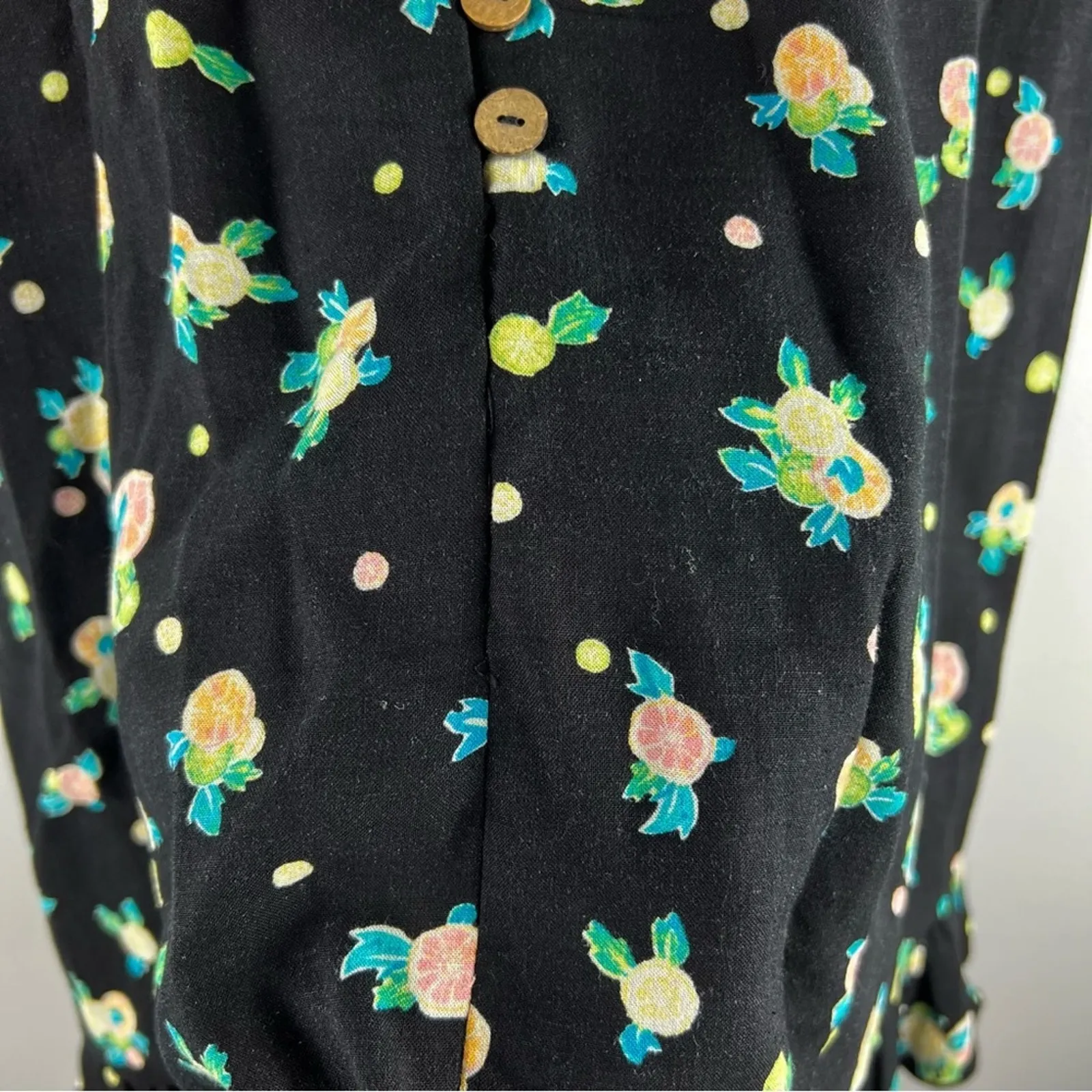 Free People Like a Lady Fruit Print Mini Dress XS Citrus Blooms - Image 8