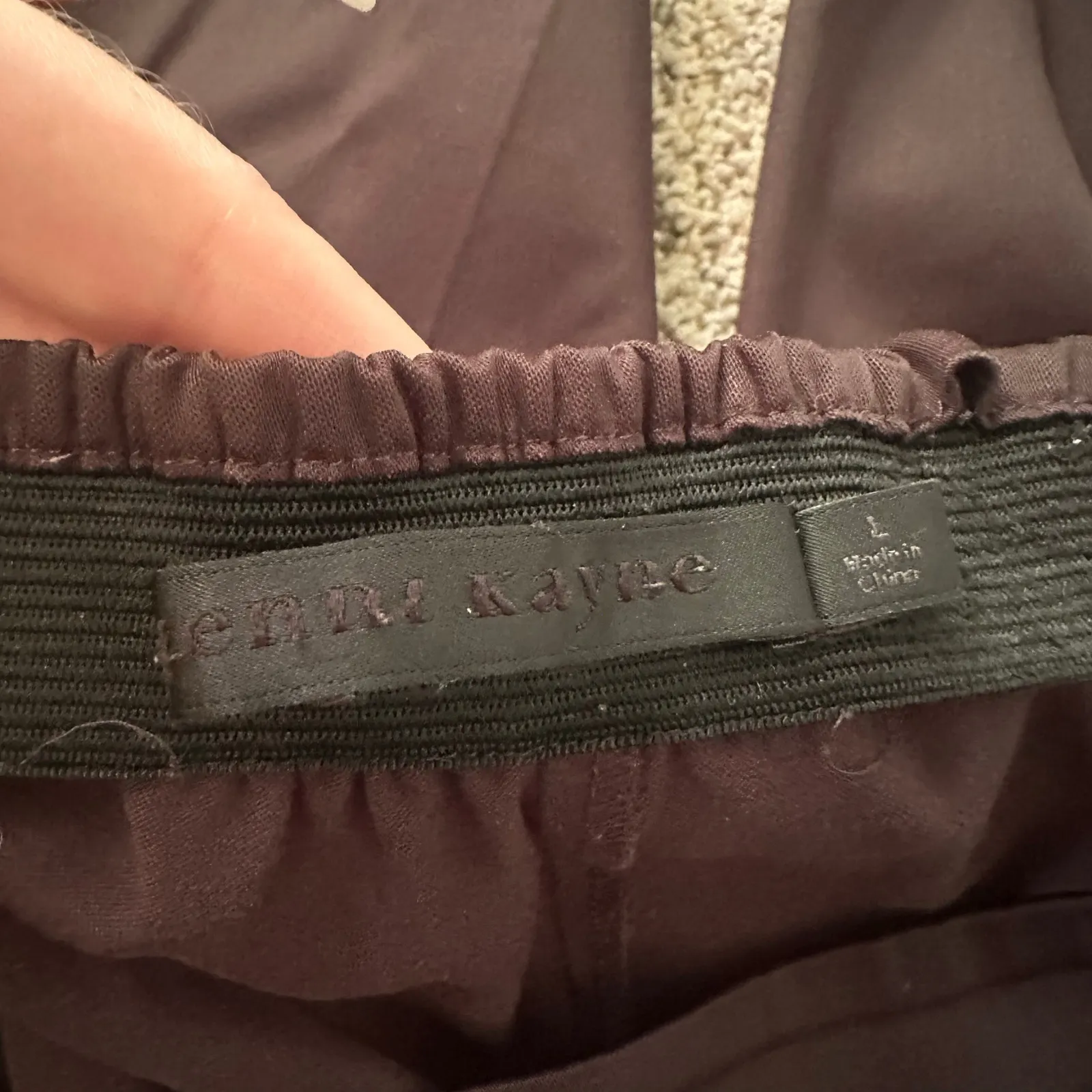 Jenni Kayne black straight leg dress pants size L - Image 5