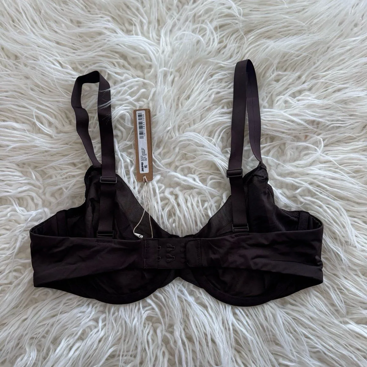 Skims No Show Unlined Demi Bra Espresso Size 36C - Image 5