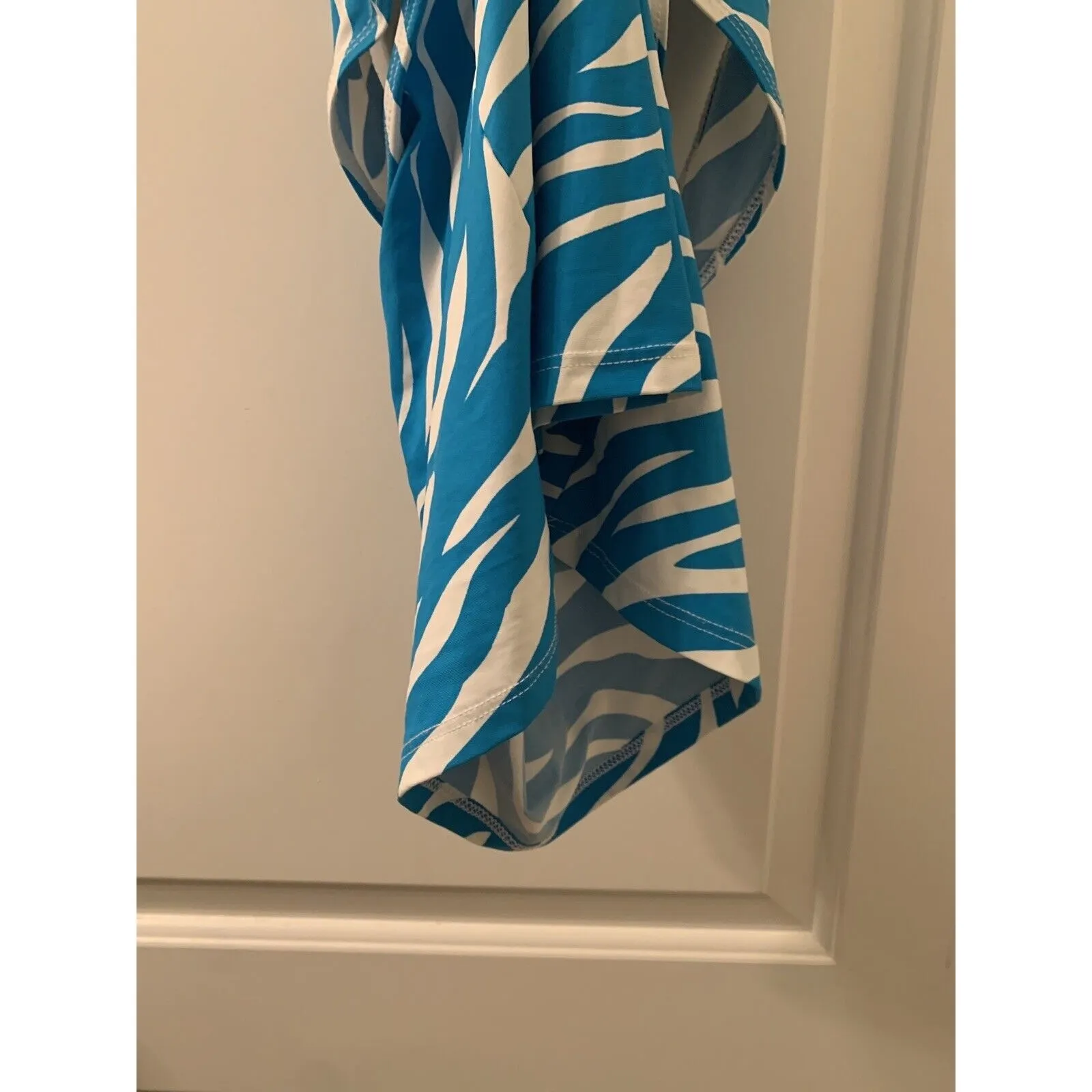 Athena Women's Swim Tankini Top Padded 1 Piece Unknown Size Turquoise & White - Image 5