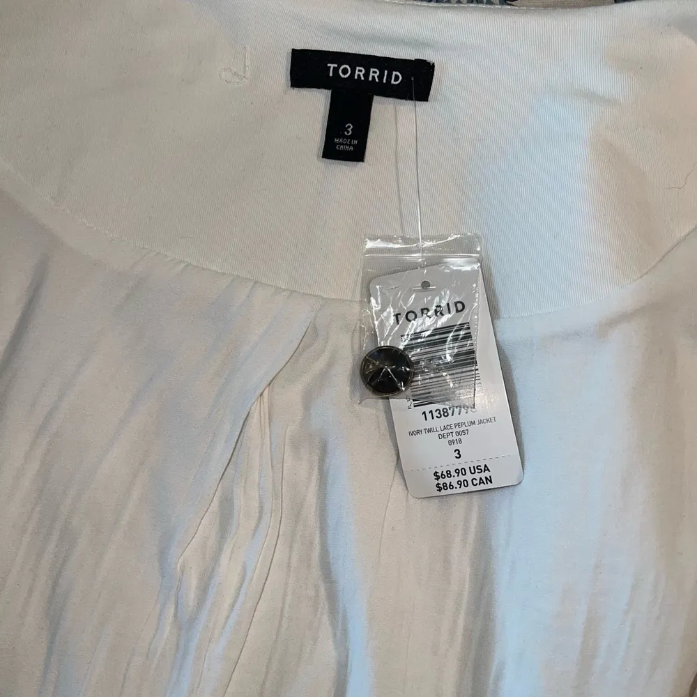 Adorable New Torrid Lace Peplum Military Jacket! - Image 7