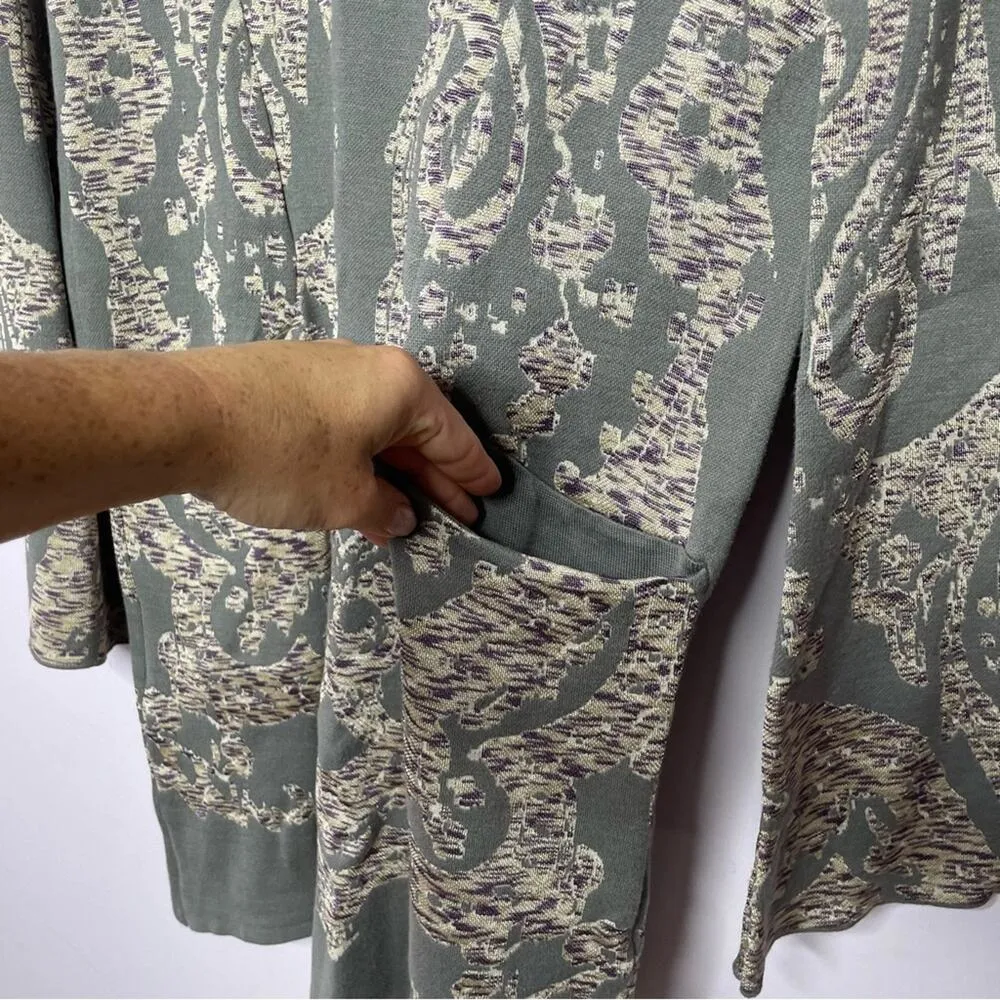 NEW Free People Mock Neck Paisley Long Sleeve Sweater Dress Size XS - Image 4