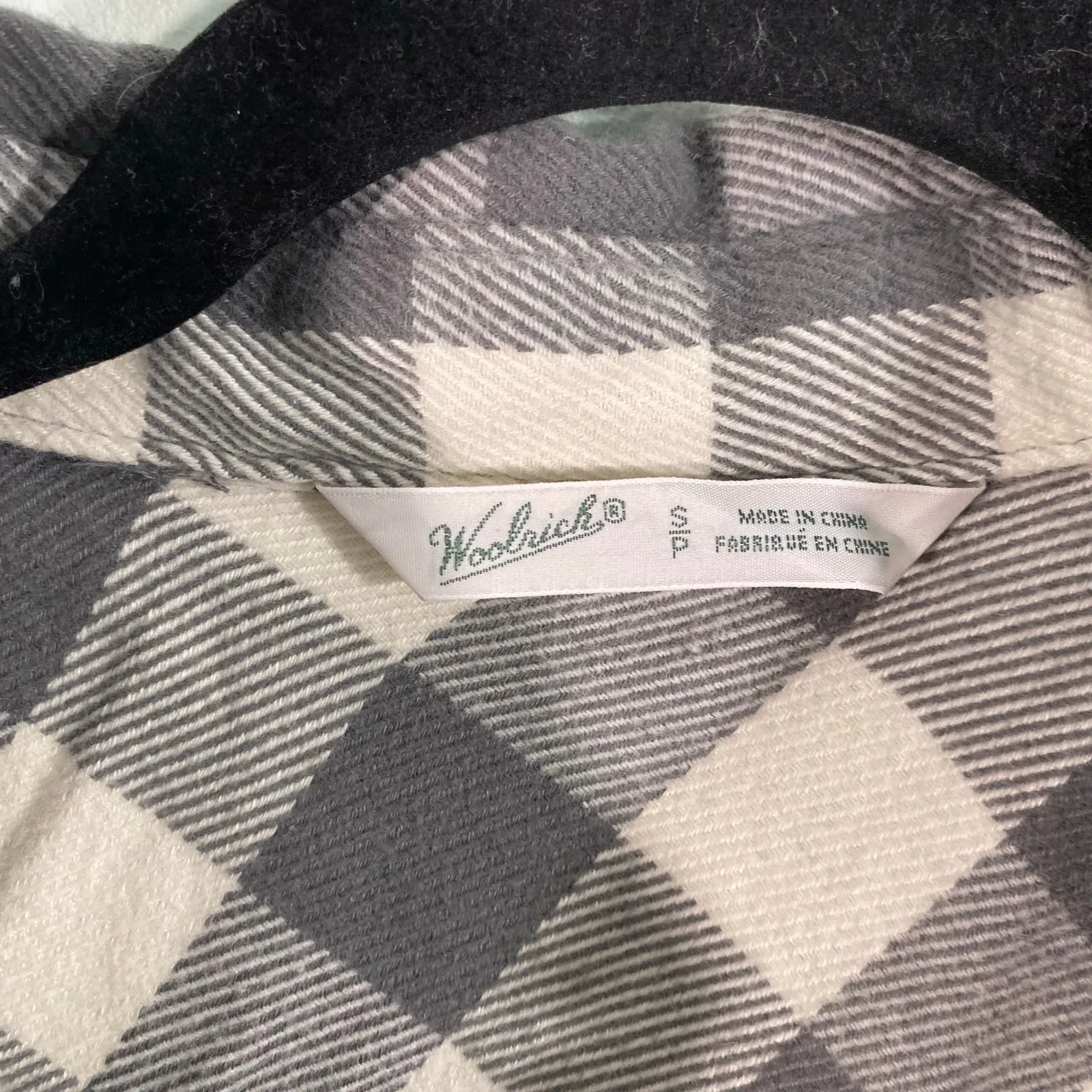 Woolrich Women Black & White Gingham Button Up Pemberton Boyfriend Flannel Sz S - Image 3