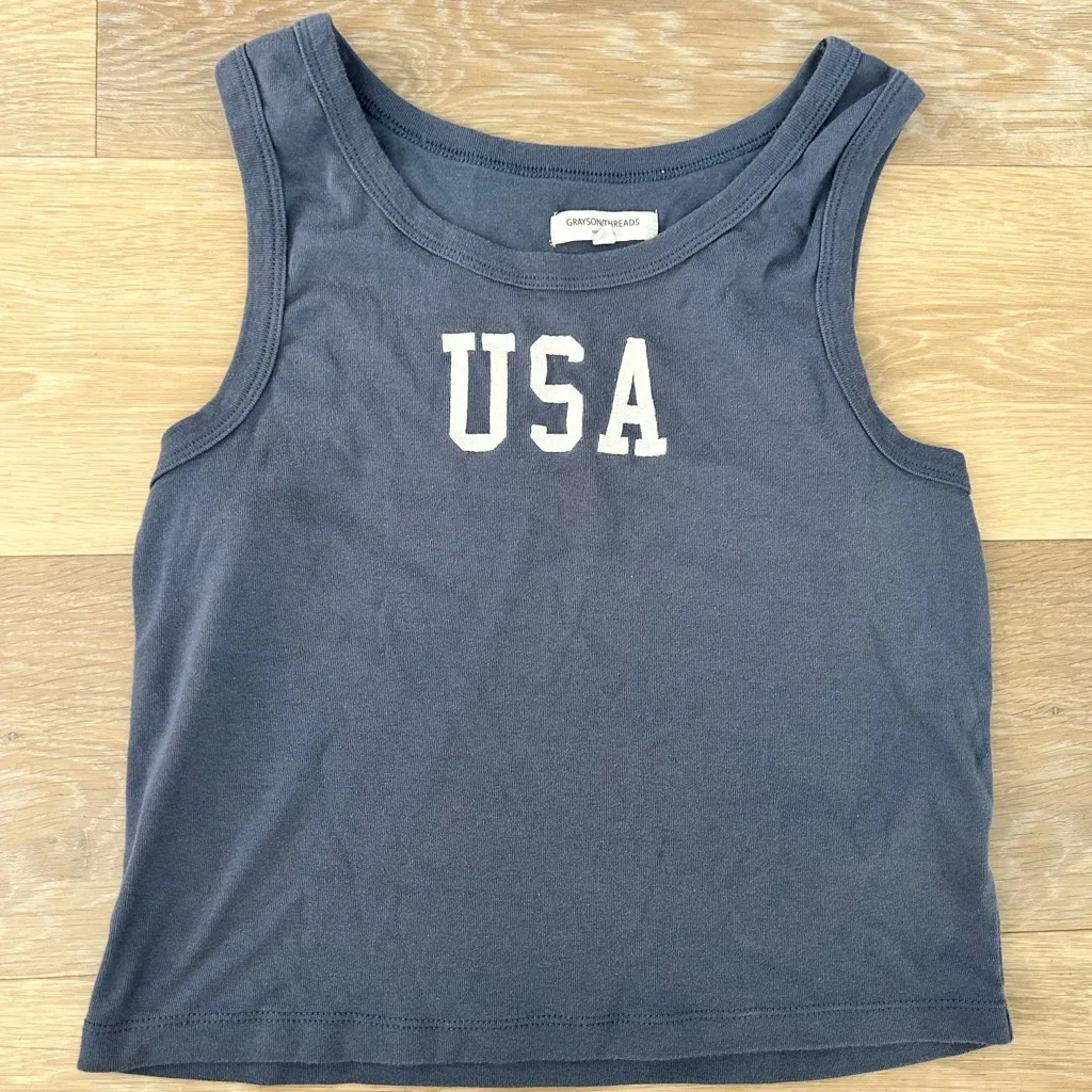 Grayson Threads USA Graphic Tank Top - Dark Blue - Image 2