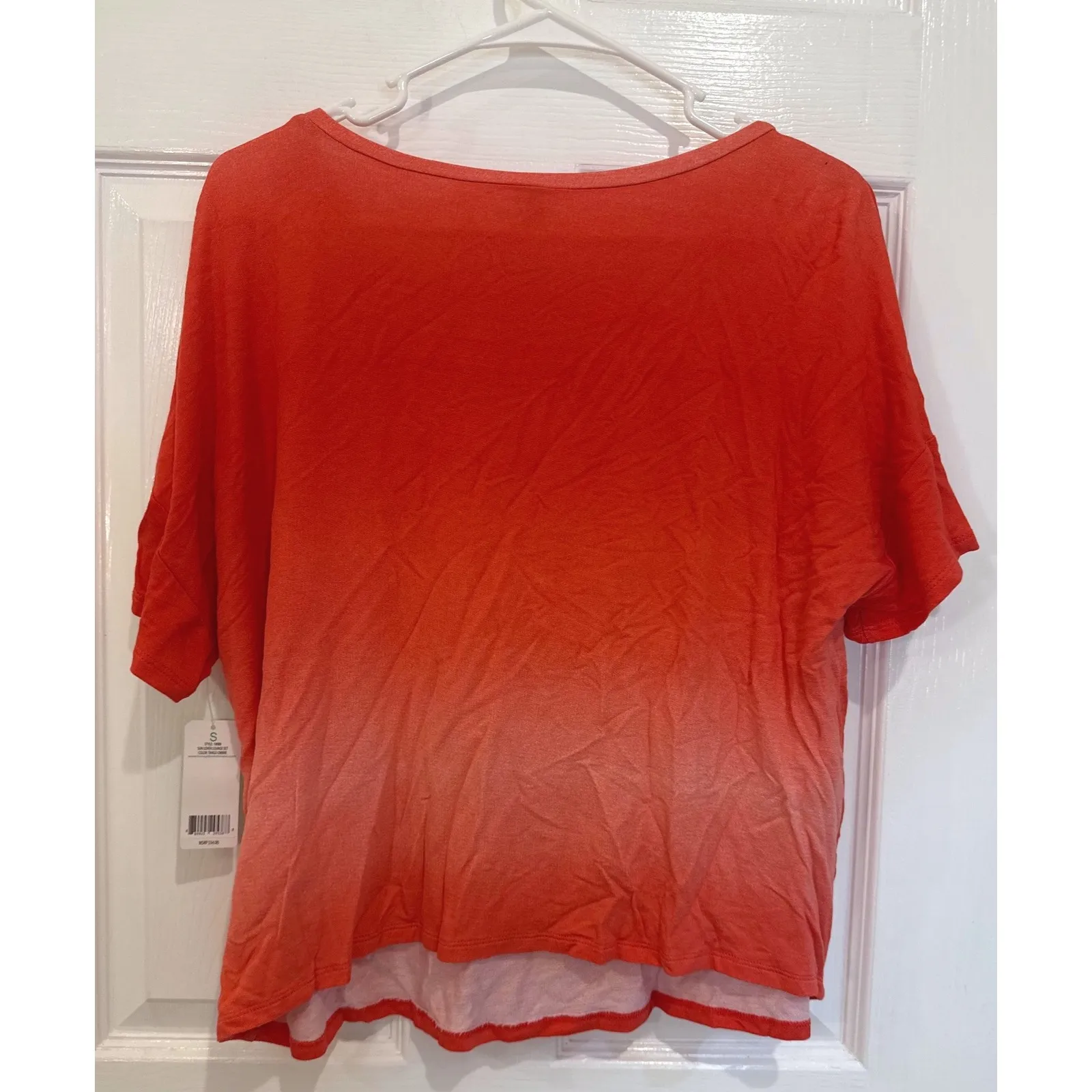 Eyedoll Orange Ombre Short Sleeve Top, Women's Size‎ Small - Image 4