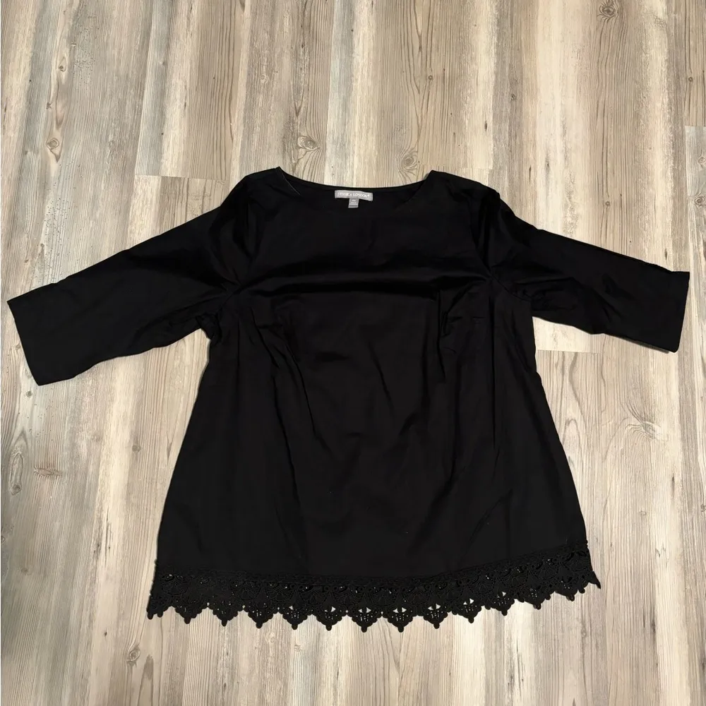 Jessica London NWOT size 12W, 3/4 sleeve, bottom is crochet/lace - Image 6