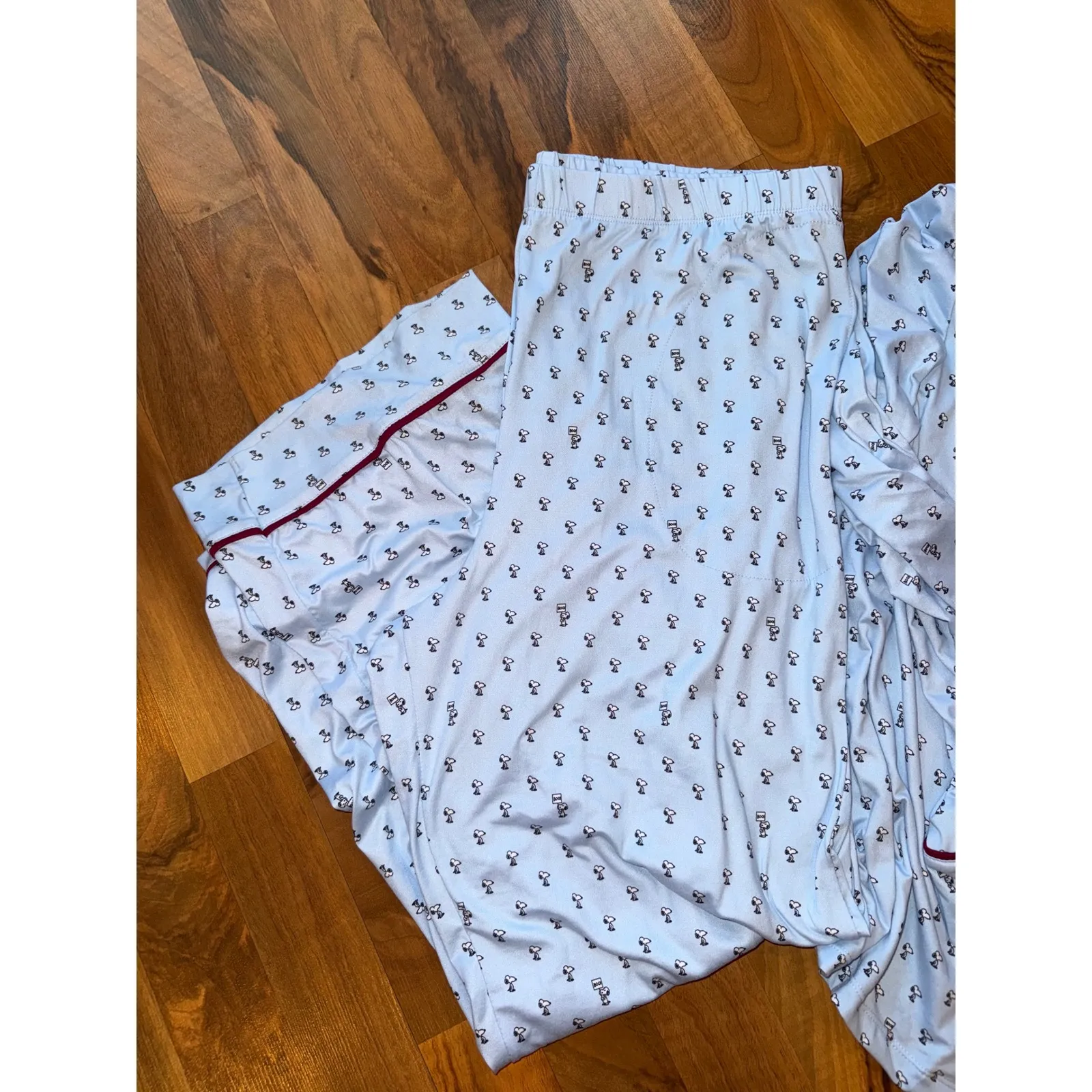 Beauty Sleep Social Peanuts Snoopy Pumpkin Jack Skellington Pajama Set Women XL Blue - Image 2