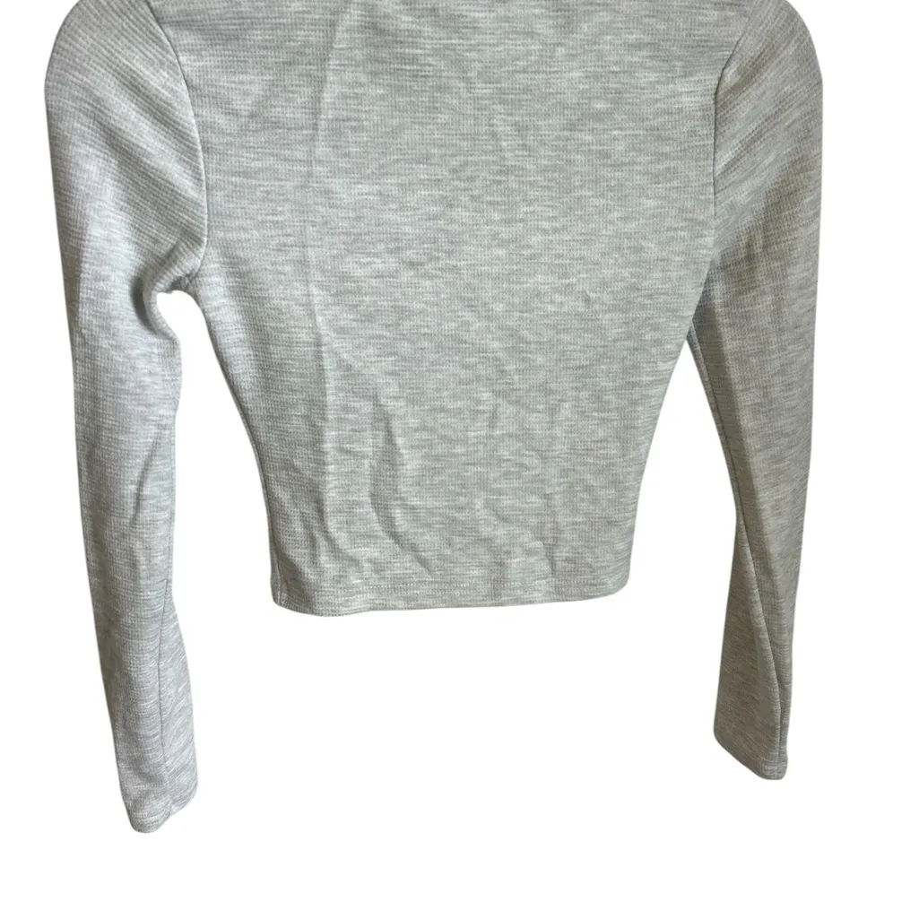 Better together woman’s size XS cropped sweater Gray - Image 3