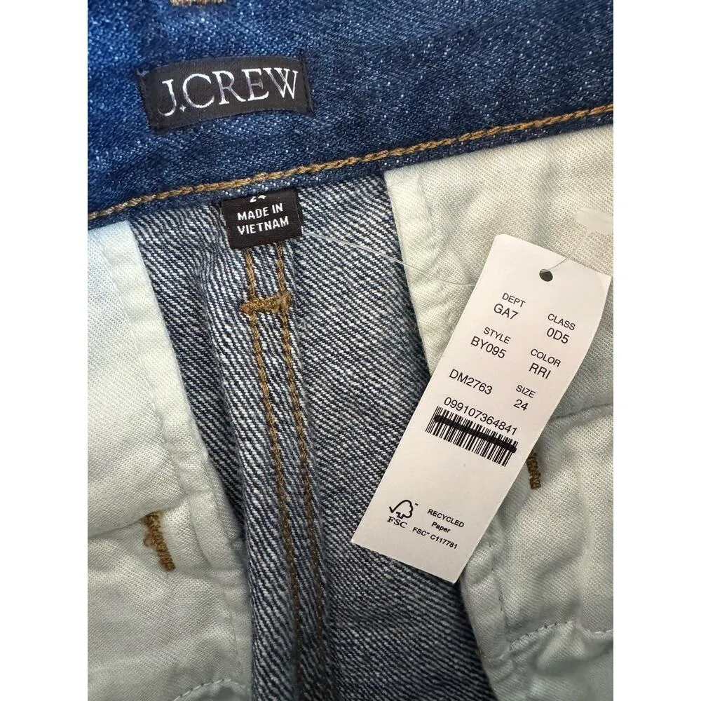 NWT J. Crew High Rise Superwide Leg Cargo Jeans In Dark Wash Women’s Size 24 - Image 6