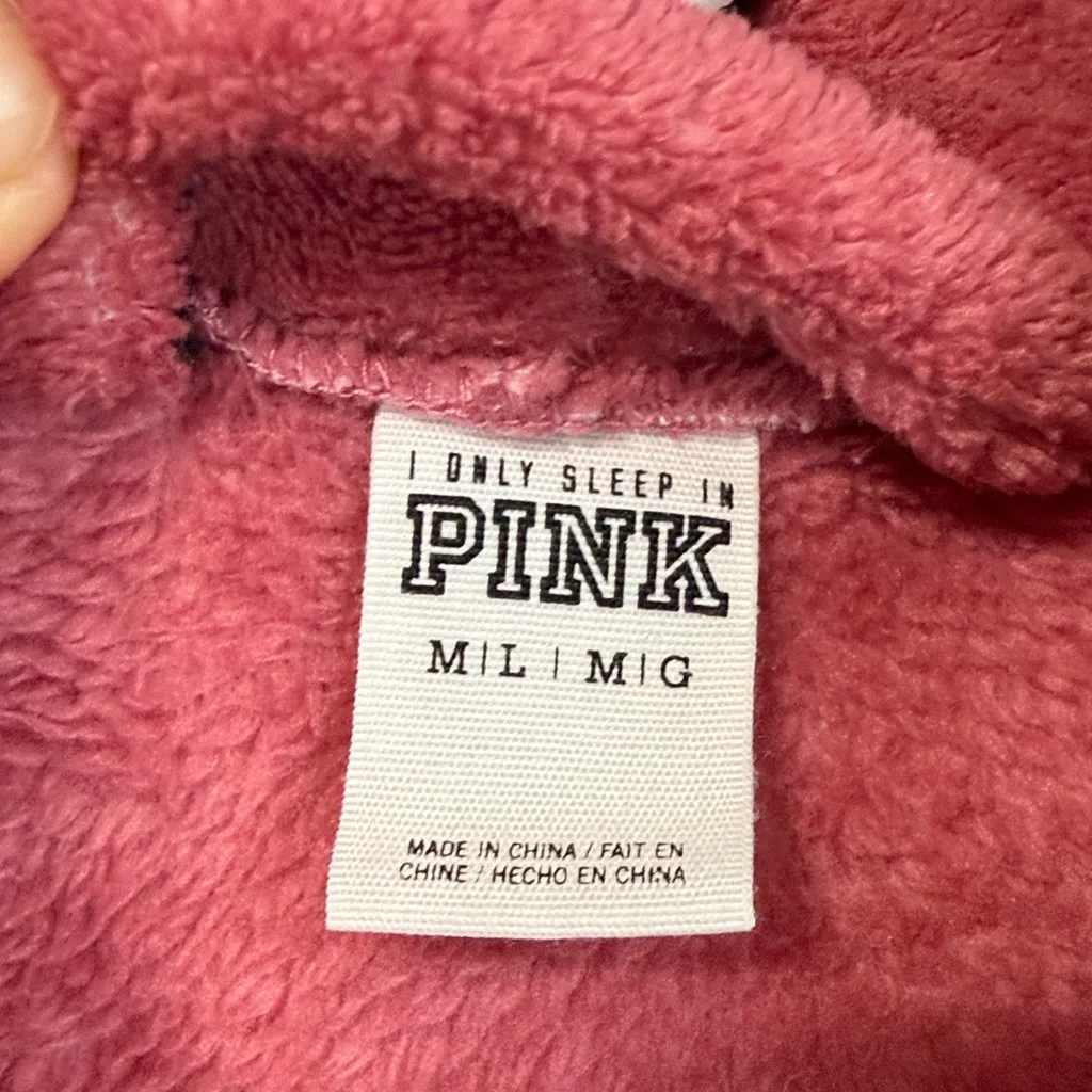 PINK Victoria's Secret Pink and Black Polka Dot Robe - Image 2