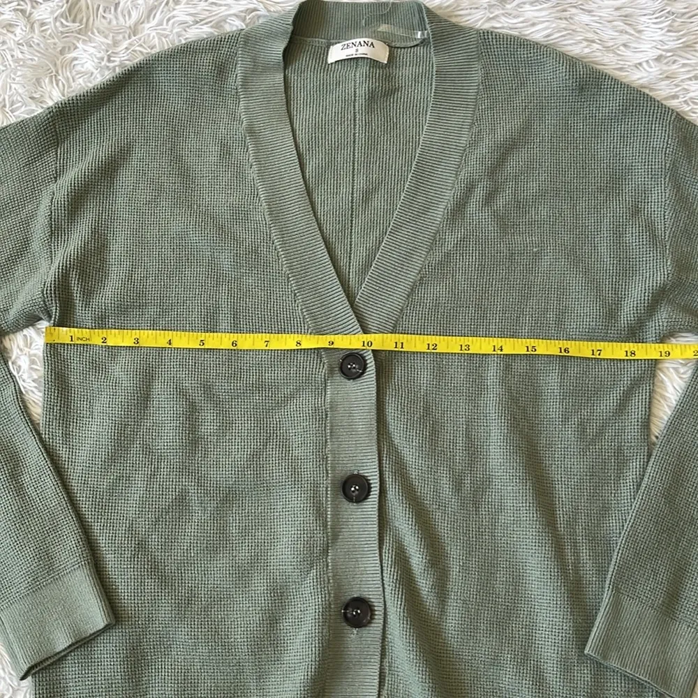 New Zenana Women’s button down ribbed cardigan size Small - Image 4