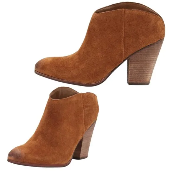Dolce Vita Hena Slide On Open Back Bootie Brown Suede Size 7.5 - Image 2