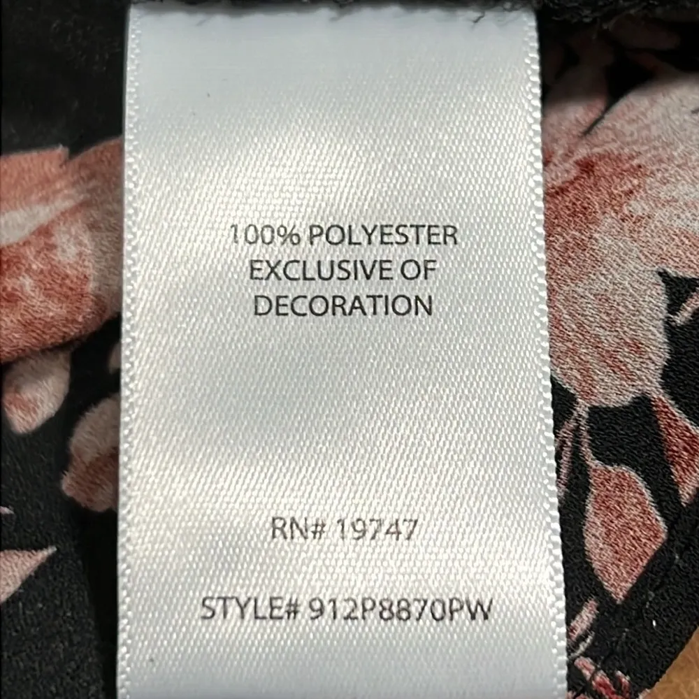 The Pioneer Woman size s/m shark bite duster night wind long sleeve crepe fabric Black - Image 12