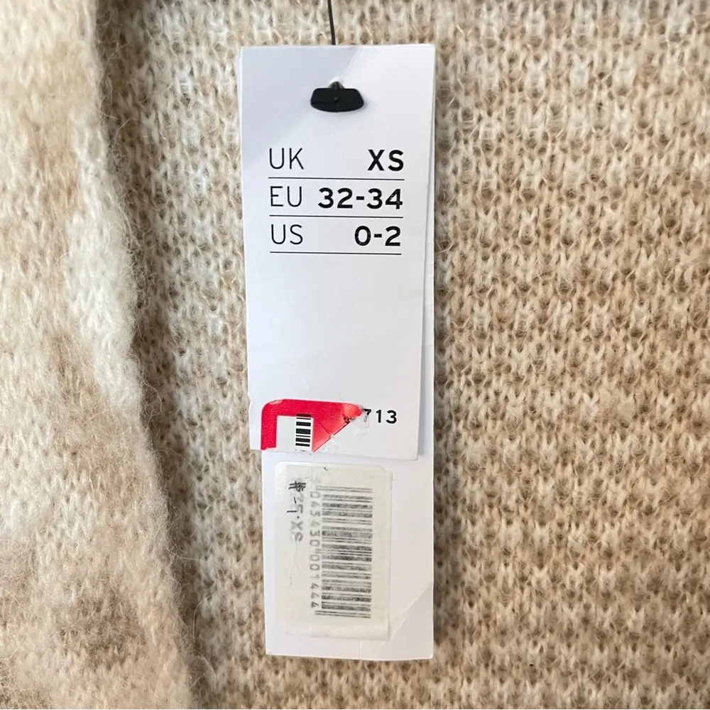 NWT Topshop Leopard Animal Print Tan Cardigan Sweater Duster Open Front Size XS - Image 8