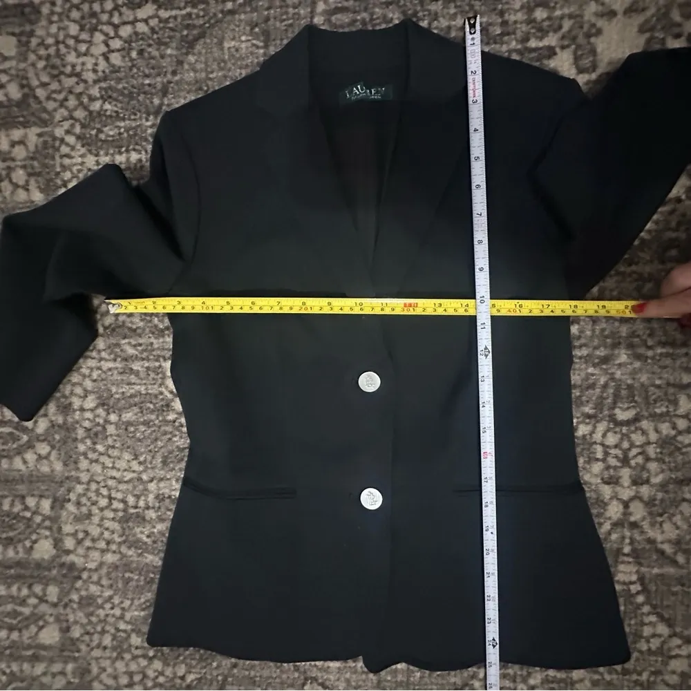 Lauren Ralph Lauren Women’s Size 2 Polo Black Two Button Johannie Jacket Blazer - Image 8