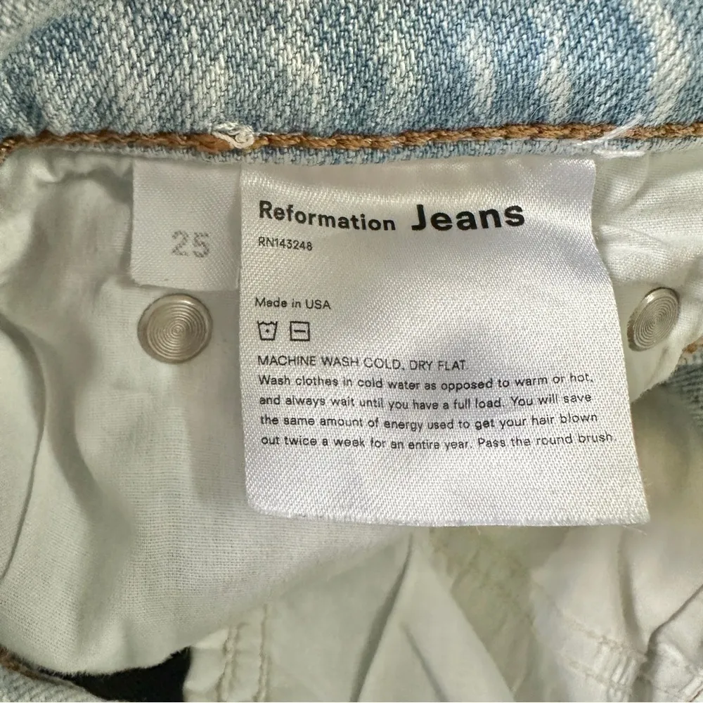 Reformation Liza High Straight Crop in Aruba - Image 6