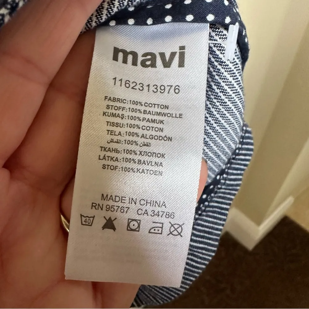 Mavi blue & white pinstripe blazer Large - Image 4