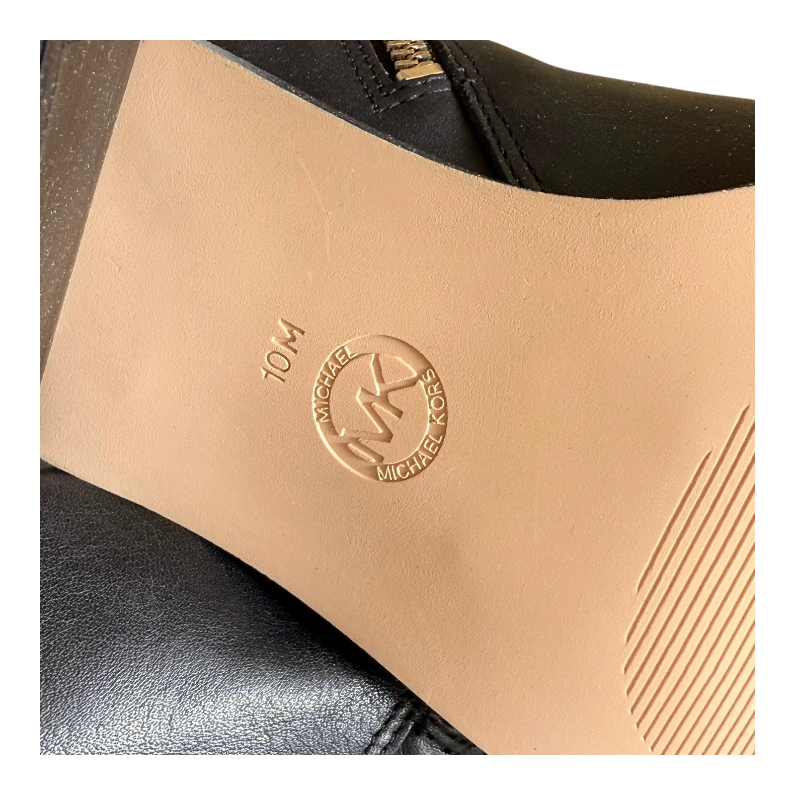 NEW Michael Kors Bombe Leather ANKLE BOOT Mindy Black Womens 10 Zip Shoe In Box - Image 8