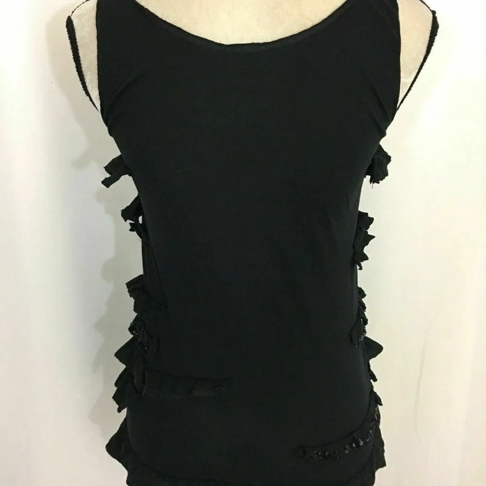 J. Crew black sparkly tank top - Image 3