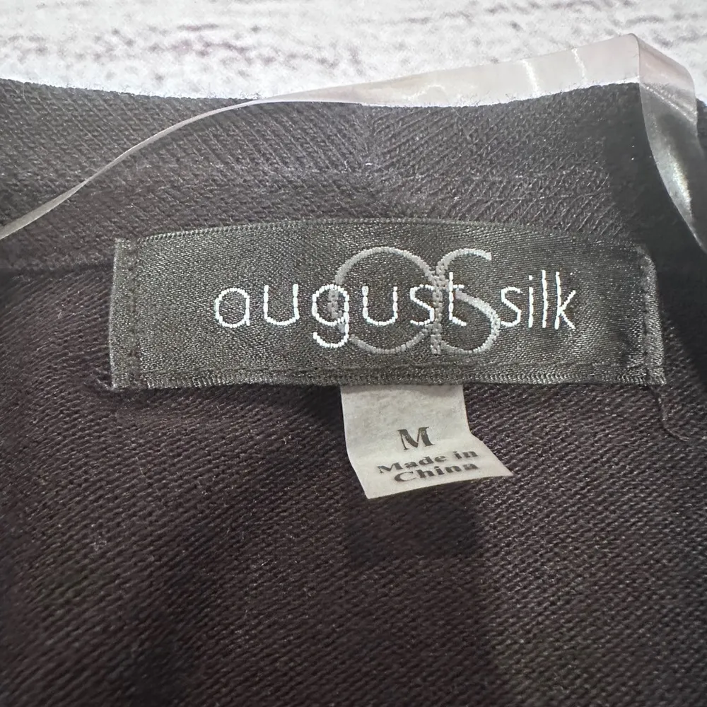August Silk size medium open front cardigan EUC - Image 5