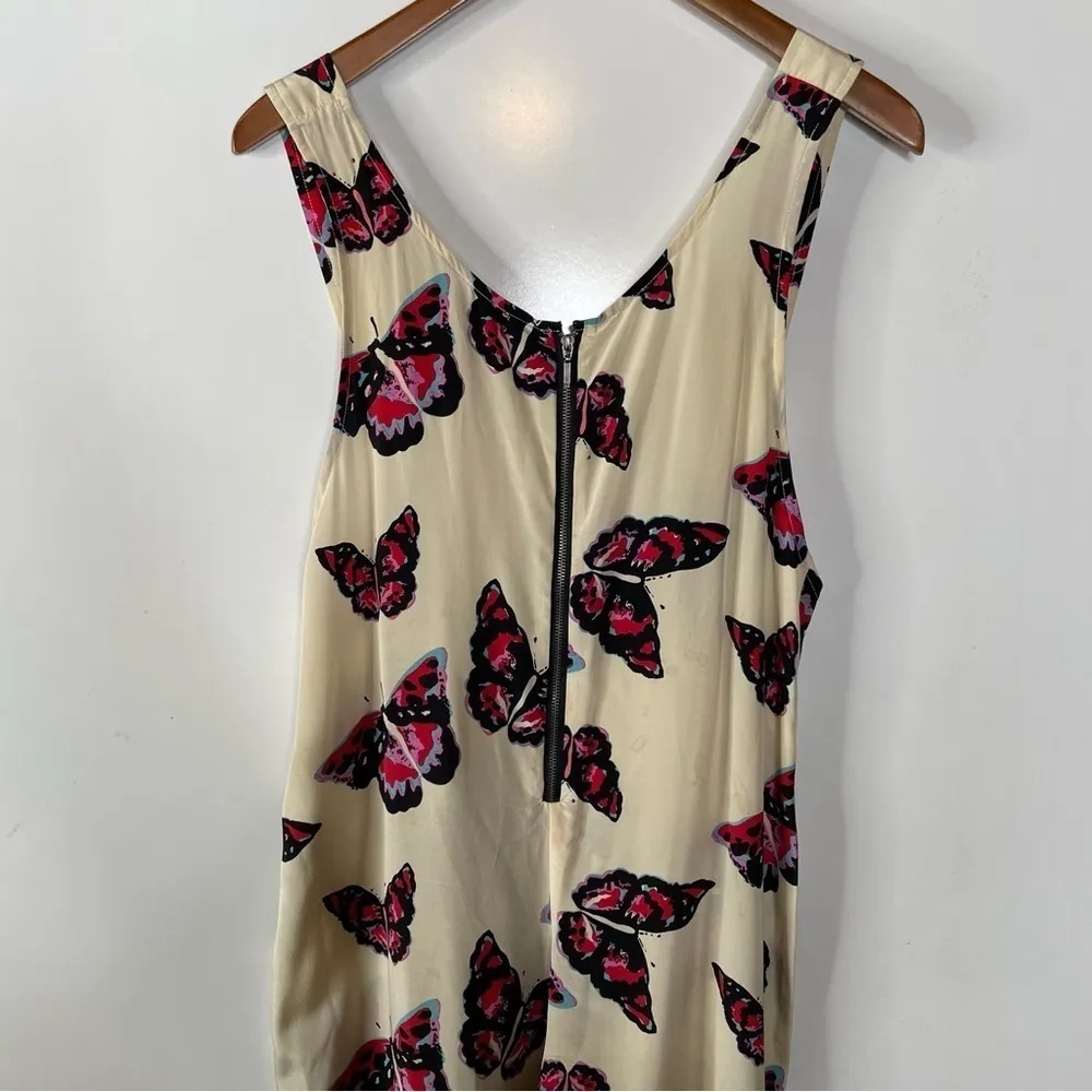 Tucker‎ Silk Butterfly Jumpsuit Size Small Red - Image 3