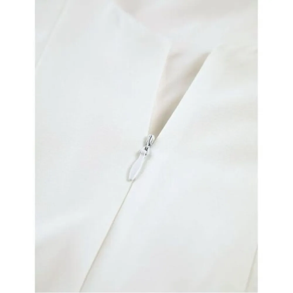 Commense White Sleeveless Square Neck Mini Dress Size M - Image 9