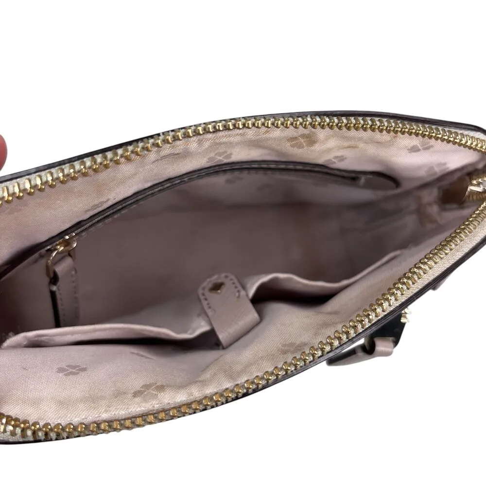 Kate Spade NY Louise Python Embossed Taupe Crossbody Purse - Image 12