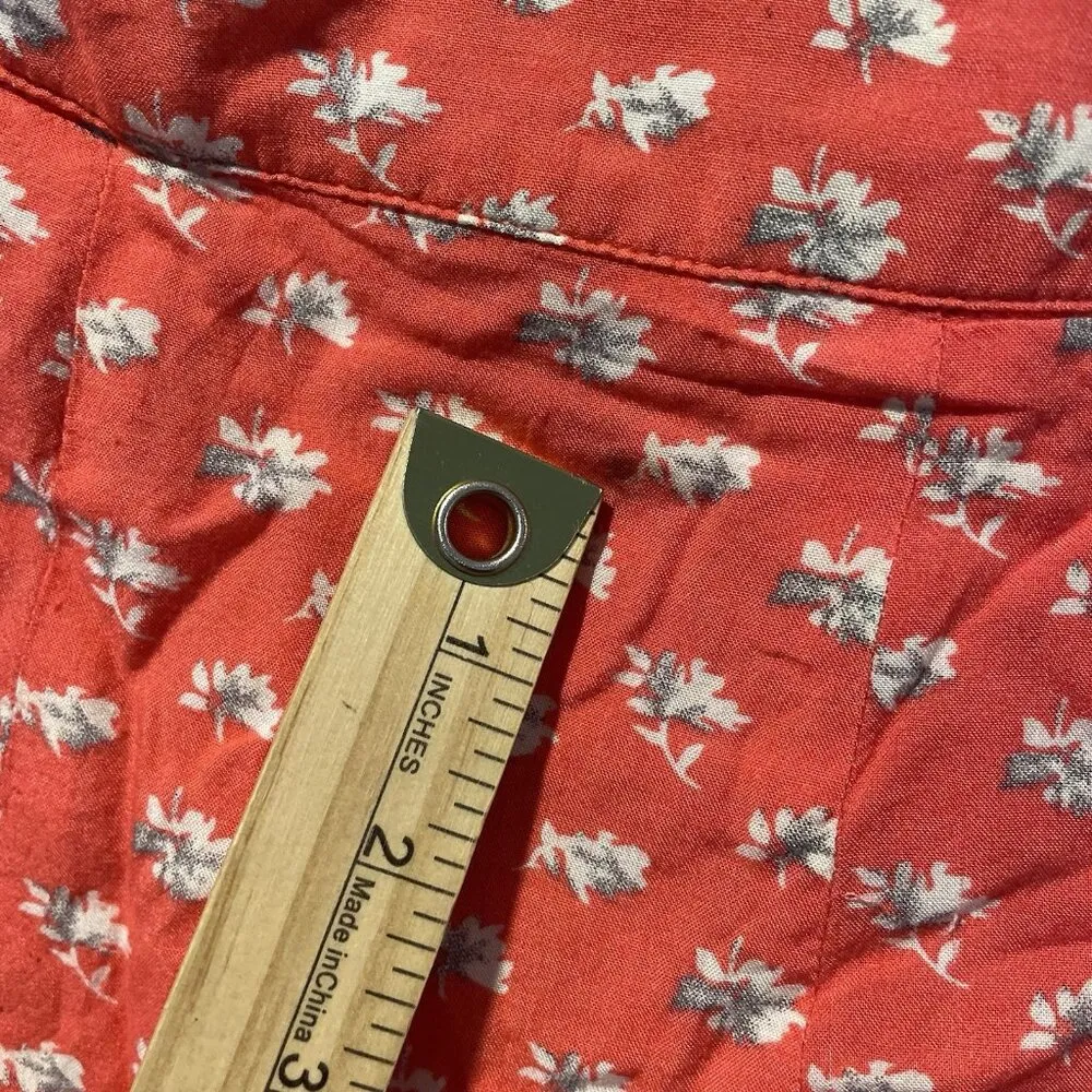 Flying Tomato Skirt Women's Medium Mini Coral Floral Buttons Short Summer Dainty - Image 6
