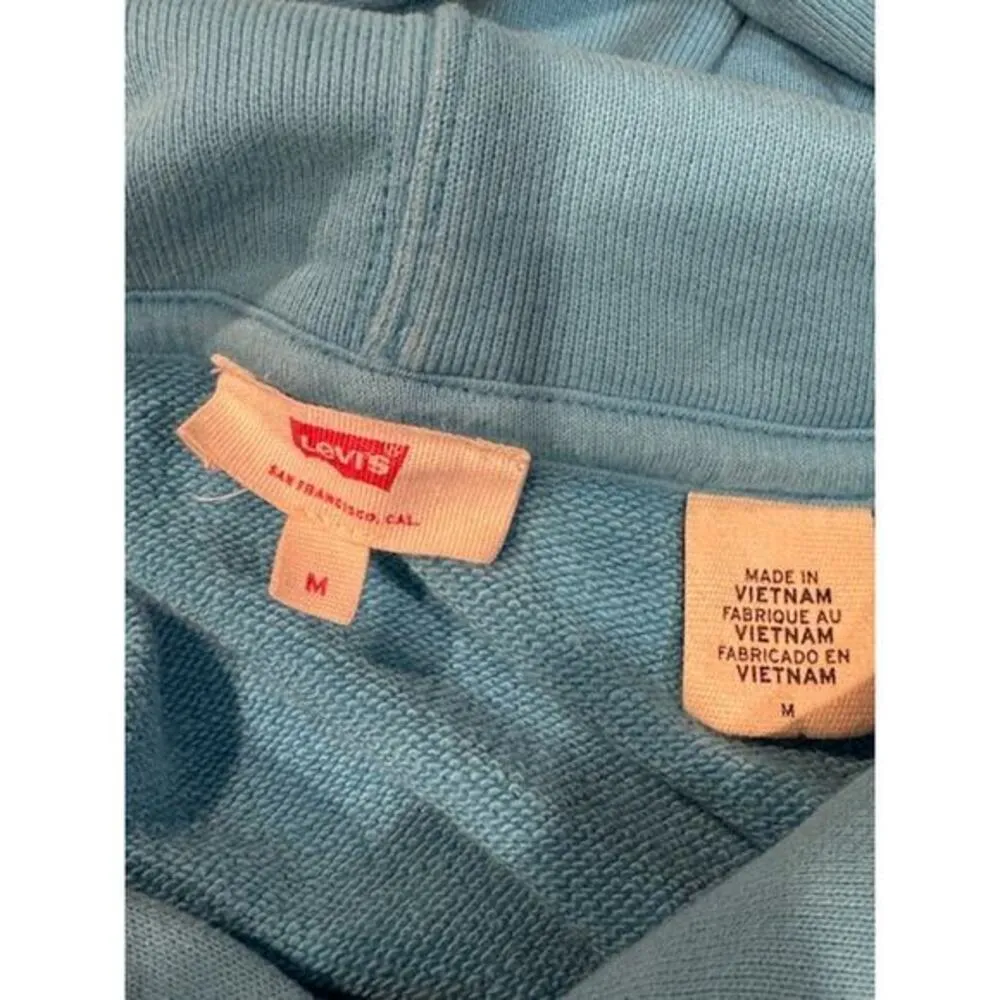 Levi's‎ Color Blocked Cinched Aqua Sweatshirt Size M - Image 2